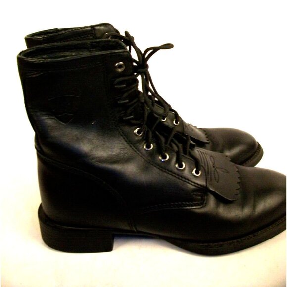 Ariat Heritage Lacer II Boots Women 7.5 Black Leather Western GREAT CONDITION! - Picture 2 of 12